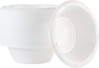 PLASTICPRO 100 Count Disposable 5 ounce White Plastic Dessert Bowls