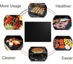 RENOOK Grill Mats for Outdoor Grill, Set of 10 Grill Mat for Gas Grill, 100% Non-Stick BBQ Sheets for Grilling, 15.75 X 13 Inch