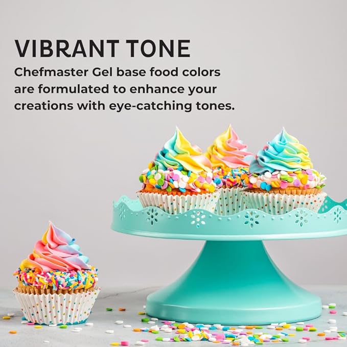 Chefmaster Super Red Gel Food Coloring | Vibrant Color | Professional-Grade Dye for Icing, Frosting, Fondant | Baking & Decorating | Fade-Resistant | Easy-to-Use | Made in USA | 1 oz