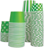 UNIQ 1000-Count 4 oz Paper Ice Cream Cups Green Color | Disposable Dessert Bowls for Ice Cream, Yogurt, Gelato | Frozen Dessert Supplies