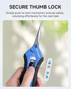 Fondwell 6.5" Garden Shears Trim Scissors: 2 Pack of Pruning Shears for Gardening - Ultra Sharp Garden Clippers with Straight Blades