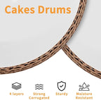 10pcs Large Cake Boards Drum 11 Inch Round,Food Grade Cake Rounds,1/2" Thick Cake Base Sturdy Multiple Layers of Corrugated Cardboard for Heavy or Multi Layer Cakes, Pastry, Display(11inch/10pcs)