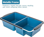 Silicone Freezer Tray With Lid, 4 Large 2 Cup Soup Freezer Molds, Soup Freezer Container for Meal Prepping, Large Ice Cube Tray， Perfect for Storing Leftovers, Sauces, Lasagna, 2-Pack