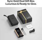 Typhur Sync Gold Dual Gift Set, WiFi Wireless Meat Thermometer with 2 Slim Probes & Storage Case, 6 Sensors, 10x Stronger Signal, Smart Base, ±0.5℉ Accuracy, for Grill BBQ Oven Smoker