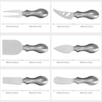 WoneNice Cheese Knife Set, 6-Piece Stainless Steel Knives for Charcuterie, Gift Ready