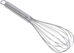 Restaurantware-German Standard 10.6 Inch French Whisk, 1 Dishwashable Kitchen Wire Whisk - Ergonomic Handle, Durable, Stainless Steel French Whip, For Blending, Stirring, Mixing Of Ingredients