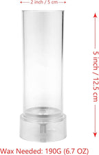 MILIVIXAY 2PCS Pillar Candle Mold -Height: 5.0inch,Diameter:2.0inch-30ft Long Wicks, 2pcs Wick Holders, a Mold Sealer and a Lead Wire Included as a Gift
