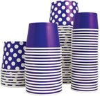 UNIQ 1000-Count 4 oz Polka Dot Paper Ice Cream Cups Purple Color | Perfect for Halloween, Disposable Dessert Bowls | Frozen Dessert Supplies