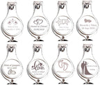 80pcs-Personalized 4 in 1 Multi Function Bottle Opener, Nail Clipper, Wedding Favors Brewery, Private Customized, Sliver, Multitool Gifts for Men