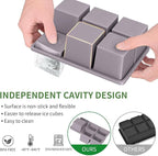Large Ice Cube Tray for Whiskey: FDDBI Big Square Ice Cube Maker for Cocktail - 3Pack Silicone Old Fashioned Ice Cube Trays - 2inch Huge Cubed Ice Trays for Whisky