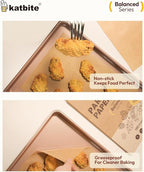 Katbite 130 Pcs Parchment Paper Sheets, 9x13 Inches Unbleached Baking Paper Non-Stick for Gently Baking, Pre-cut Parchment Paper Suitable for Baking, Cooking,Air Fryer [Balanced Series]