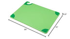 San Jamar Saf-T-Grip Plastic Cutting Board with Safety Hook, 15" x 20" x 0.5", Green