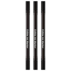 Edible Markers for Cookie Decorating, Food Coloring Marker, Upgrade Double Side Food Grade Pens for Decorating Fondant Cakes, Easter Eggs, Macaron, Frosting (3 Black Count（Pack of 1))