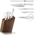 Cangshan HELENA Series German Steel Forged, HUA Knife Block Set (6-Piece, White)