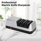 Knife Electric Sharpener for Kitchen, Bread, Serrated & Japanese-style Knife, 3 Stages Precision Angle Guides Sharpener, 100% Diamond Abrasives