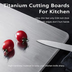 Titanium Cutting Board Set of 3,100% Pure Titanium Cutting Boards for Kitchen Double Sided,Hygiene Durable Dishwasher,Fruit & Vegetables （3P-L)