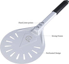 LRUI Turning Pizza Peel with 8" Aluminum Round Pizza Paddle,20.5" Overall, Outdoor Pizza Oven Accessories.