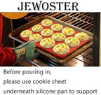 JEWOSTER 12 Cups Silicone Muffin Pan 2 Pack - Cupcake Pan Nonstick Silicone Molds Great for Making Muffin Cakes,Bread, Tart - BPA Free Baking Accessory