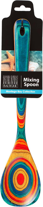 Totally Bamboo Baltique Montego Bay Collection 12-1/2" Wooden Cooking Spoon, Safe for Nonstick