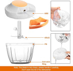 Manual Food Processor Vegetable Chopper (White, 650ML)