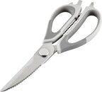 Rachael Ray Professional Multi Shear Kitchen Scissors with Herb Stripper and Sheath, 2 Piece, Gray