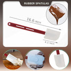 Heat-Resistant Silicone Spatulas for Cooking Pack of 3, 16-Inch Nonstick Silicone Rubber Baking Spatulas Dishwasher Safe