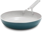 GreenPan Nova 8" Frying Pan Skillet, Oprah’s Favorite Things 2024, Ceramic Nonstick Cookware, PFAS Free, Toxin-Free, Induction Suitable, Dishwasher & Oven Safe, Durable, Easy Clean, Deep Teal