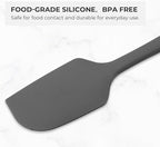 Elihome Mini Silicone Basting Pastry Brush, Cooking Brush for Oil Sauce Butter Marinades, Food Brushes for BBQ Grill Kitchen Baking, Baster Brushes Pastries Cakes Meat Desserts, Food Grade, Dark Grey