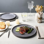 AmorArc Stoneware Dinnerware Sets,Round Reactive Glaze Ceramic Plates and Bowls Set,Highly Chip and Crack Resistant | Dishwasher & Microwave Safe Dishes,Service for 4 (12pc)