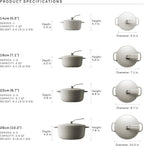 Vermicular Oven Pot 2.0 | Lightweight Enameled Cast Iron Pot | 22cm (3.7 Qt) | Non-Toxic | Induction-compatible | Dutch Oven | Made in Japan | Matte Chamomile Yellow