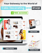 RFAQK 150 PCs Cake Decorating Kit for Beginners, Includes Video Course, Booklet, Cake Turntable, Leveler,100 Piping Bags,24 Numbered Piping Tips, Scraper set, Spatulas & Much more Baking Supplies Tool