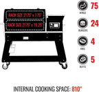 recteq Pellet Smoker Grill Deck Boss 800, Electric Pellet Smoker, Outdoor Grills & Smokers, Wi-Fi-Enabled BBQ Grill