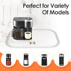 Silicone Coffee Maker Mat with Lip, 24'' x 16'' Heavy Duty Coffee Maker Mat for Countertops, Coffee Tray Fit Under Coffee Machine Appliance Automatic Machines Espresso Accessory, Translucent