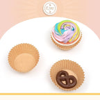 qiqee 600 Count Large Size Cupcake Liners Natural Muffin Liners Food Grade Jumbo Baking Cups Paper No Smells (Large Size)