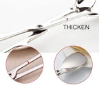KEBE 2-PACK Serving Tongs for Buffet Party Catering, Thickening Food Serving Salad Cake Bread Kitchen Tongs, Stainless Steel