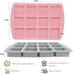 Brownie Pan,2Pcs Nonstick Silicone Bite Size Brownie Pan with Dividers,12 Cavity All Edges Brownie Pan,Non Stick Cake Baking Mold