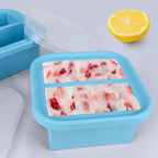 1 Cup Silicone Freezer Molds Silicone Freezer Tray with Lid 4 Pack Soup Freezer Containers Make 8 Soups, Broths, Stews, Sauces, Curries