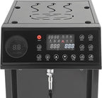 Commercial Milk Frother, 8L Automatic Milk Foam Machine Electric Steam Milk Frothing Machine Coffee Milk Foam Machine Steamer with LED Display for Tea Coffee Shop Black