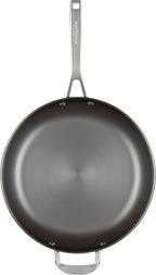 KitchenAid NITRO Carbon Steel Frying Pan/Skillet, Stainless Steel Handle, Compatible with All Cooktops, 12 Inch Fry Pan with Side Handle - Black