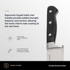 DURA LIVING 2-Piece Premium Kitchen Knife Set - Ultra-Sharp 5" Utility Knife & 3.5" Paring Knife, High Carbon Stainless Steel, Forged for Precision, Multipurpose Cooking Knives with Ergonomic Handles