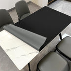 Leather Table Cover,1.8mm Thick,42x96 Inch Table Protector,Table Protector for Dining Room Table,Dining Table Cover,Table Cover Protector.(Black+Gray,42x96)