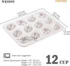CHEFMADE Beetle Cake Pan, 12-Cavity Non-Stick Animal Muffin Bakeware for Oven Baking (Champagne Gold)