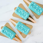 Pastry Tek 4 Cavities Popsicle Molds, 10 Cylinder Cakesicle Molds - Flexible, Freezable, White Silicone Cake Popsicle Molds, Easy Release, For Baking - Restaurantware