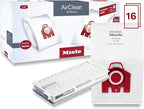 Miele Original Performance Pack for Miele Compact C1/C2 and S6/S4 Models, Includes 16 AirClean 3D Efficiency FJM Vacuum Cleaner Bags and 1 HA50 HEPA AirClean Filter – 10512520