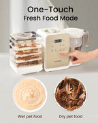 Pet Fresh Maker - Food Processor with Recipe for Dog Treats, DIY Cat Churu, Crunchy Treats, 10 Types of Homemade Pet Foods for Dogs, Cats & Small,7-in-1 Cooking Machine with Easy One-Step Touch Panel