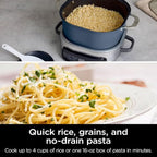 Ninja 10-in-1 Everyday Possible Cooker Pro 6.5-qt,Multi-Cooker,Slow Cooker, Slow Cook,Sear/Sauté,Braise,Keep Warm,White Rice,Brown Rice,Oats,Cooking Pot Midnight Blue, Base Gray/Stainlees Steel