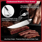Knife Set,15-Piece Kitchen Knife Set with Block and Sharpener,50Cr15Mov High Carbon Stainless Steel,Razor Sharp Professional Knives,Ultra-Smooth knife,Ergonomic Black Anti-slip Handles,Dishwasher Safe