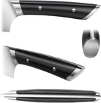 Cangshan HELENA Series German Steel Forged BBQ Knife Set (Black, 8-Piece In-Drawer Set)