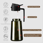 2PCS Olive Oil Dispenser and Oil Sprayer – 16oz/470ml Glass Light-Proof Oil Pourer for Kitchen, Air Fryer, Cooking, Salad, and BBQ