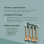 Magnetic Wooden Spatula for Cooking – 4-Piece Wood Spatula Set with No Paint & No Toxins - Wooden Cooking Utensil Sets with Dishwasher Safe & Magnetic Vent Mount – Kitchen Spatulas for Every Meal!